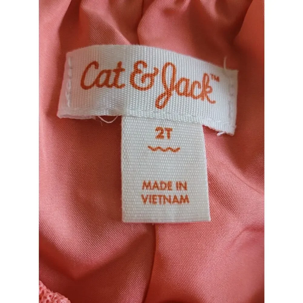 CAT & JACK Infant/Toddlers Coral/Orange Summer Tank Dress -- Sz 2T